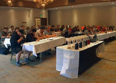 evaluation Brewers evaluate heirloom Hot Steeps at the MT Brewers Association meeting in Missoula