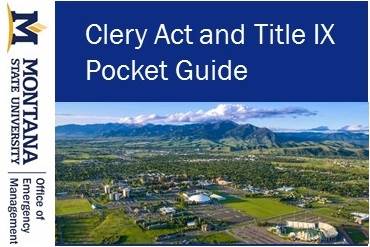 Printable Clery Act and Title IX Pocket Guide Printable Clery Act and Title IX Pocket Guide