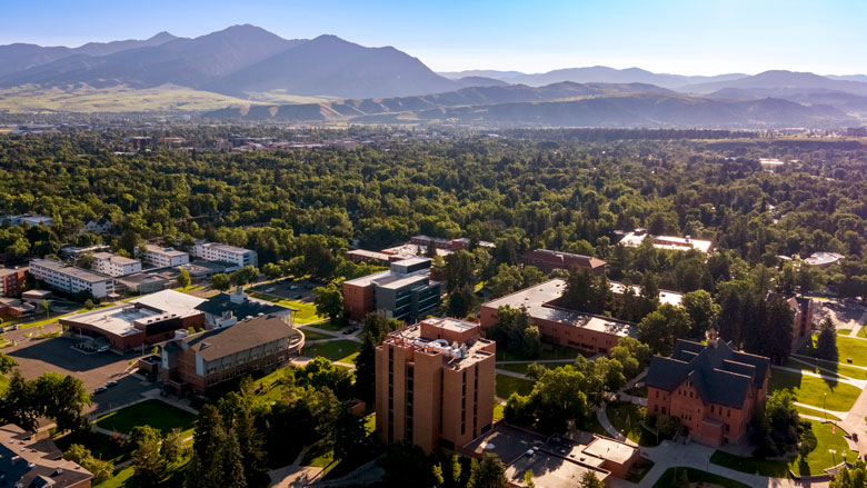 Aerial shot of campus Aerial shot of campus