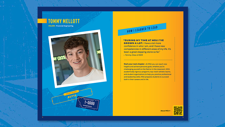 A spread of the Montana Recruitment piece with a spread featuring Tommy Mellott A spread of the Montana Recruitment piece with a spread featuring Tommy Mellott