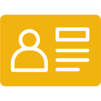 ID card golden icon