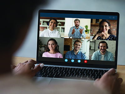 Remote Work Zoom call. Remote Workers on Zoom call.