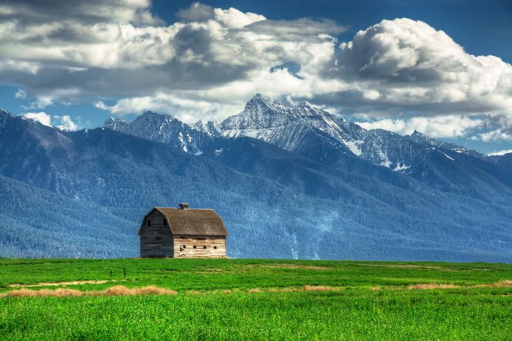 Ronan barn Ronan Barn with Mission Mountains Background.