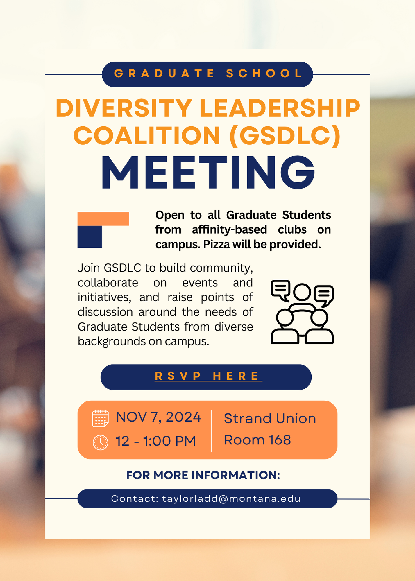 GSDLC Meeting Nov 7th at 12pm in SUB room 168 GSDLC Meeting Nov 7th at 12pm in SUB room 168