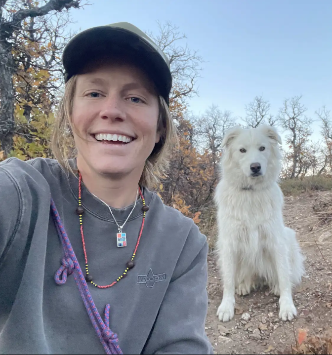 Joanie and her dog