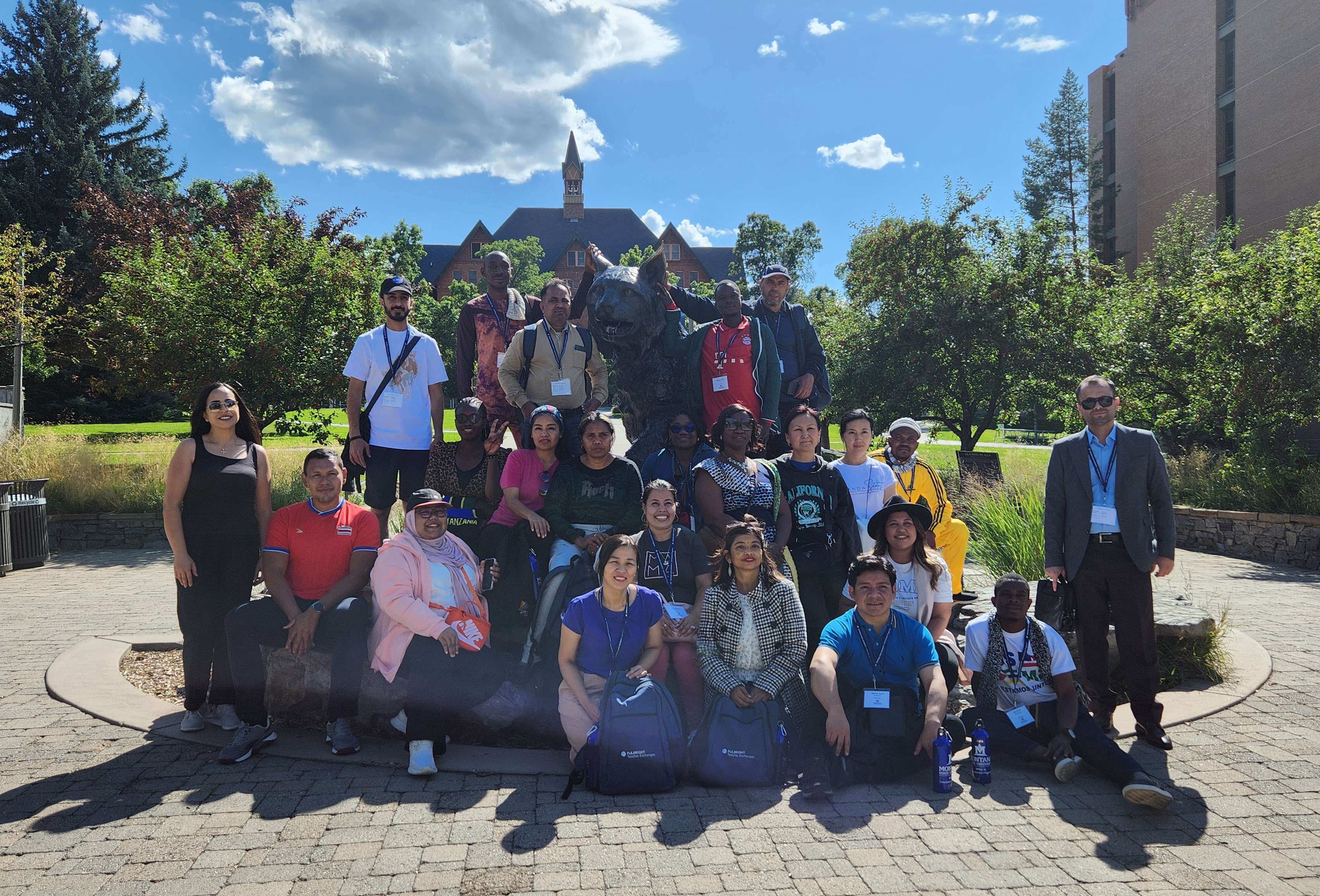 FTEA 2024 FTEA participants standing in front of the Bobcat Statue