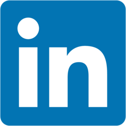 Lowercase i and n in a blue box