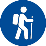 Image of a person hiking.