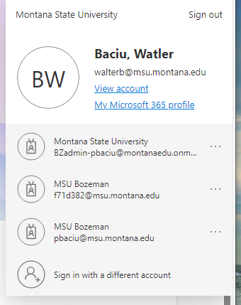 Profile info pop-up The pop-up of the profile's info page.