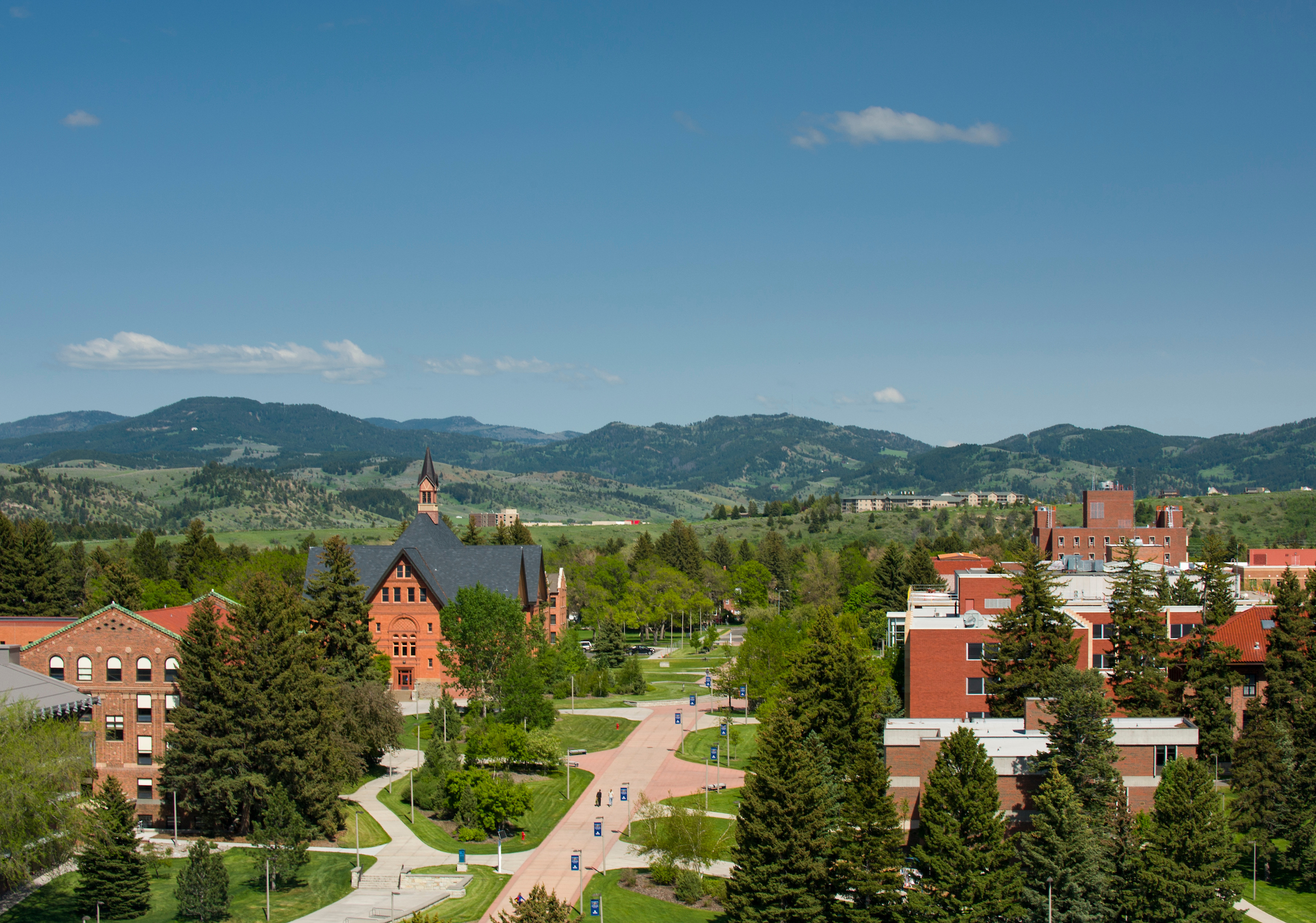Tutorials aerial view of campus