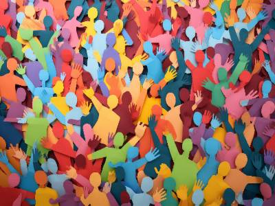 colorful paper people