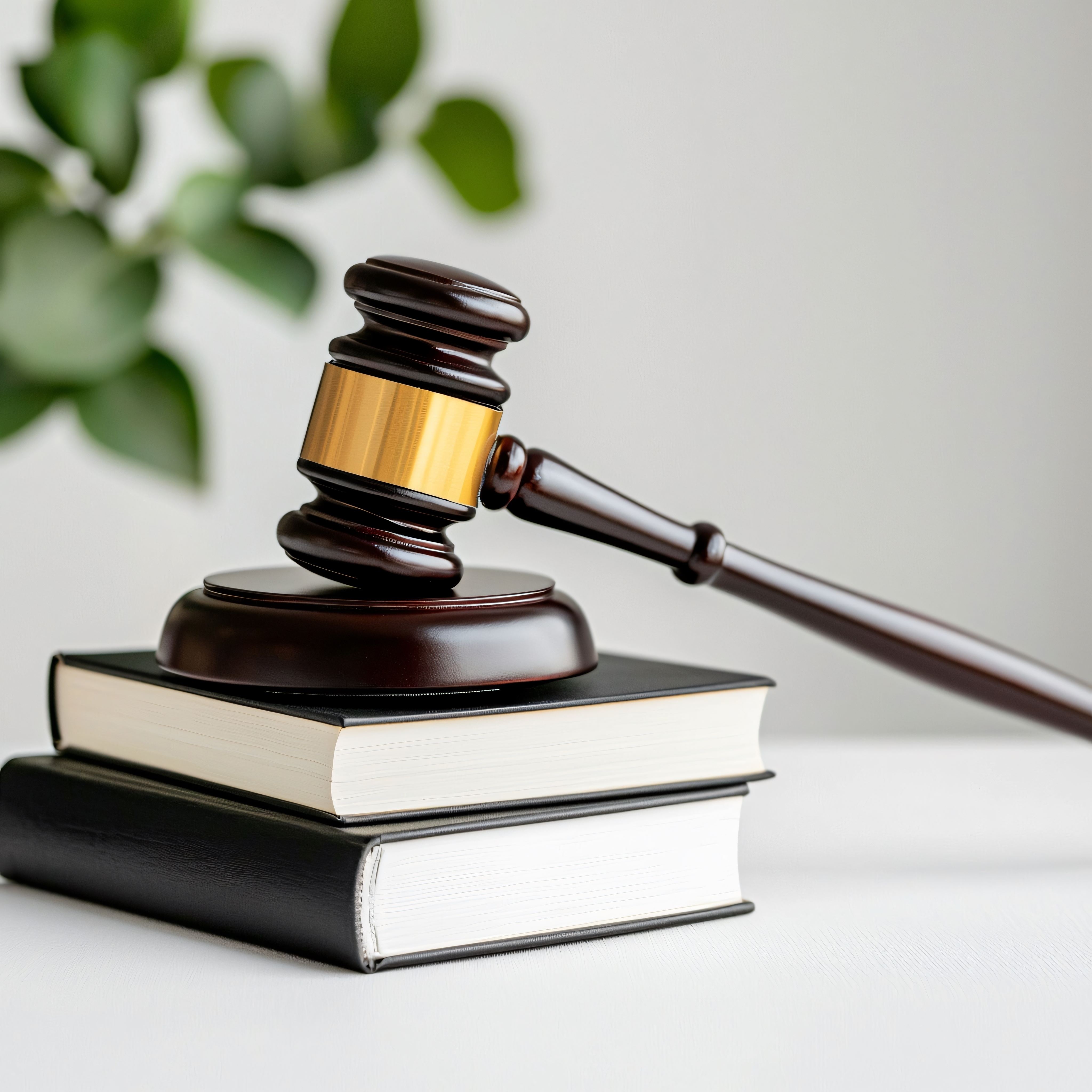 books with gavel