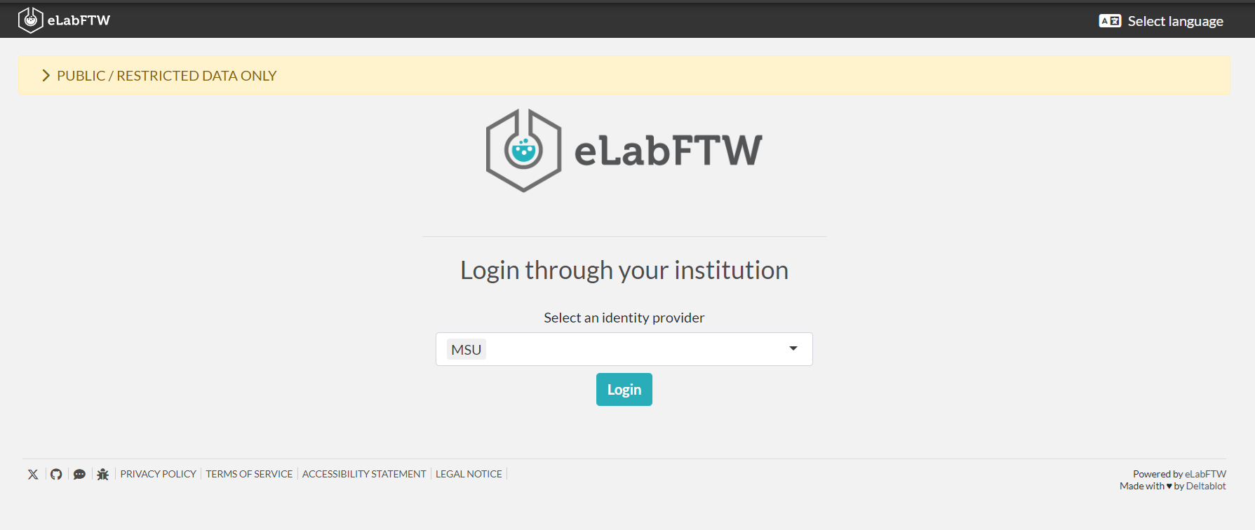 ELABFTW Login Page ELABFTW Login Page