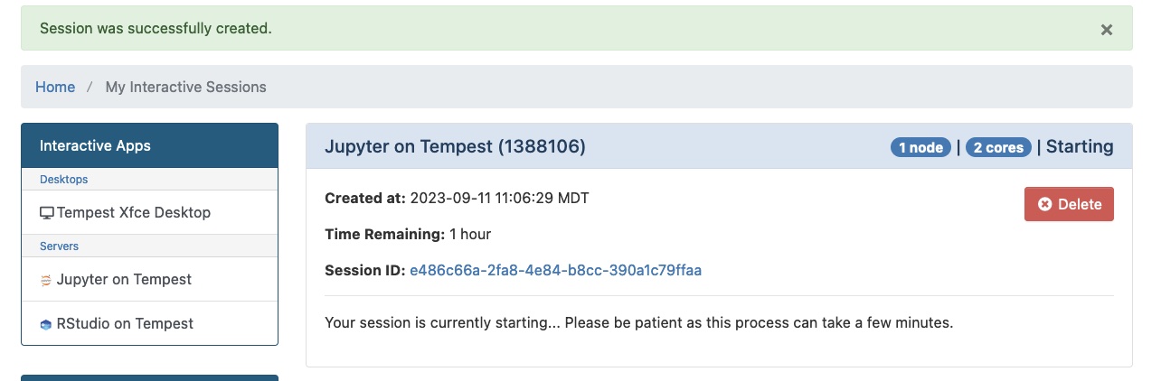jupyter session initiated jupyter session initiated